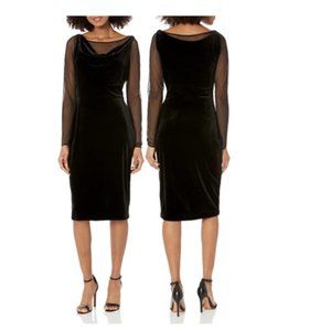 NWT - DKNY Velvet over mesh velvet dress (14)